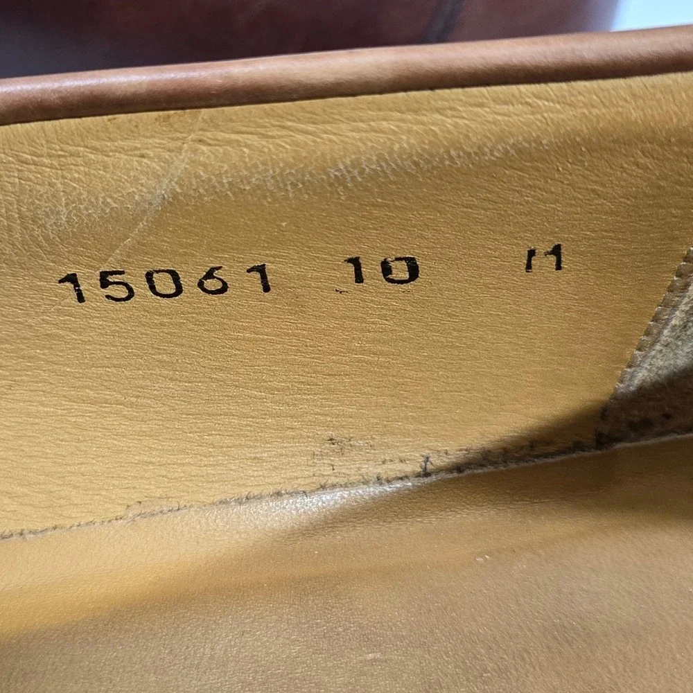 Magnanni Lino Loafers Mens Size 10 Brown Leather Buckle Strap Dress Shoes Spain